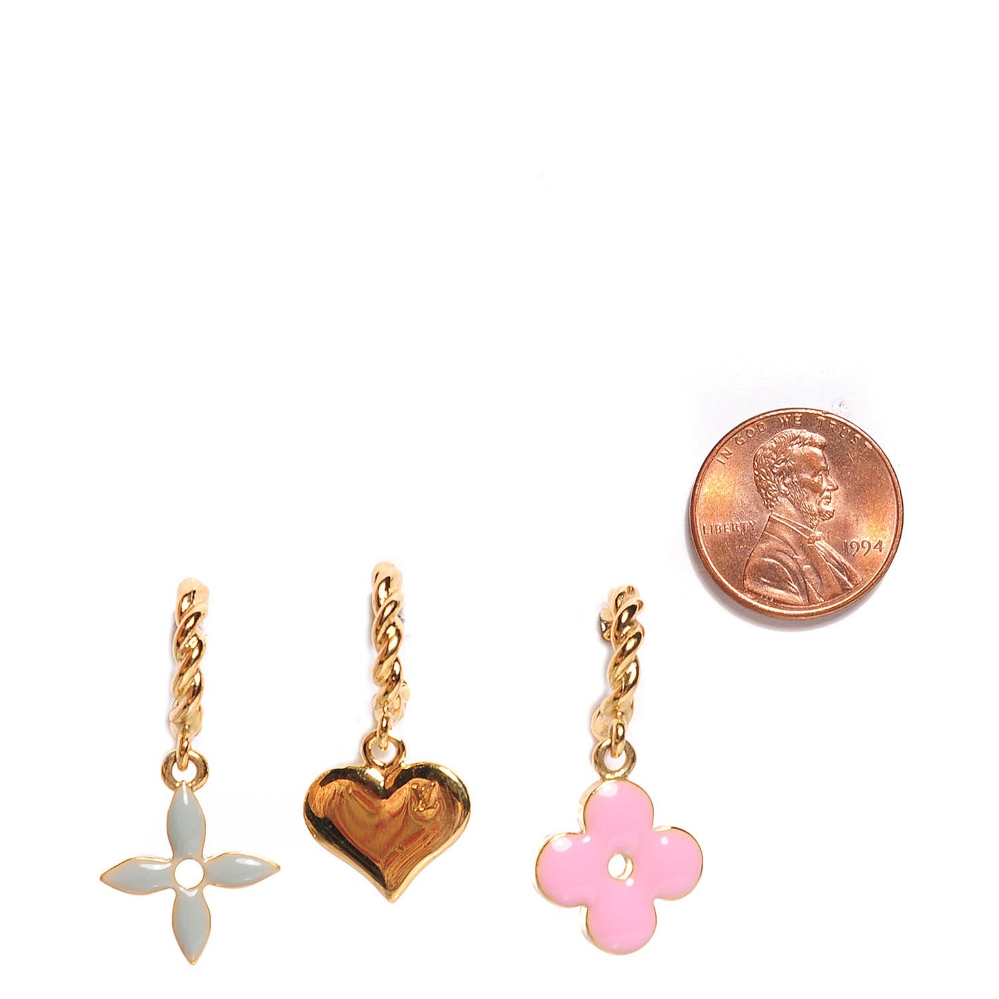 Sweet Monogram Earrings Gold