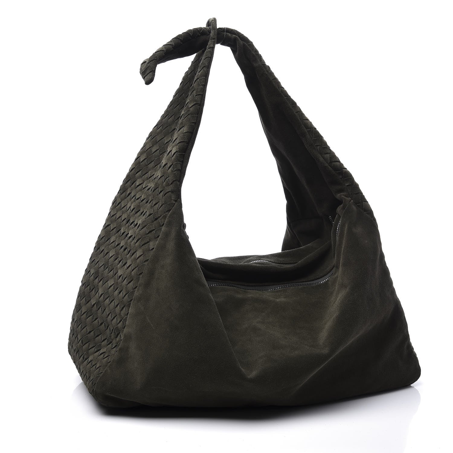 Bottega Veneta Suede Intrecciato Large Knot Hobo 2 of 8