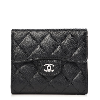 Chanel Caviar Quilted Compact Flap Wallet Black 1 of 9