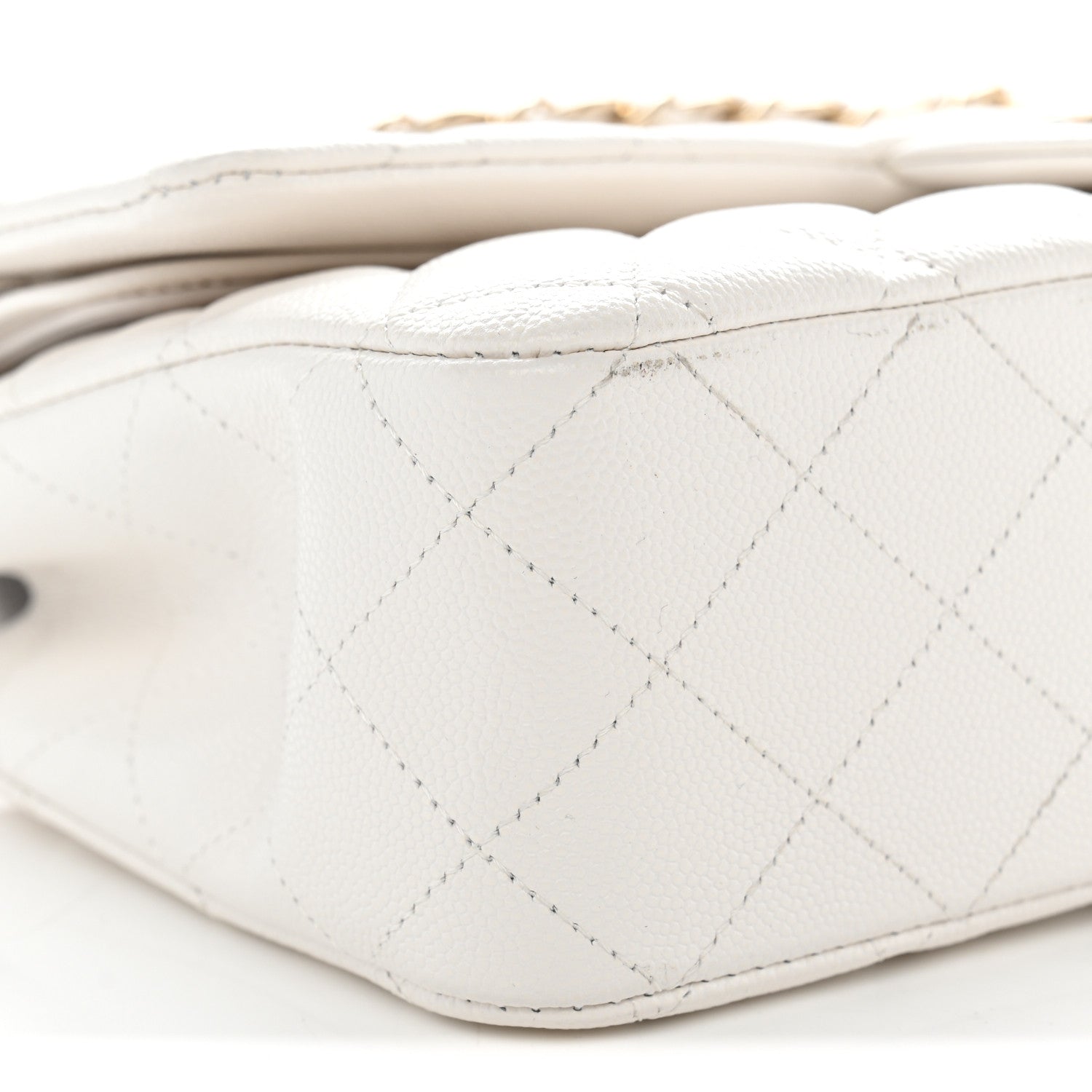 Chanel Caviar Quilted Medium Double Flap White 9 of 11