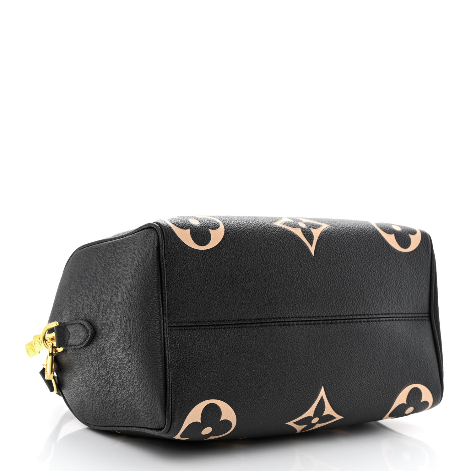 Louis Vuitton Empreinte Monogram Giant Speedy Bandouliere 25 Black Beige 4 of 9