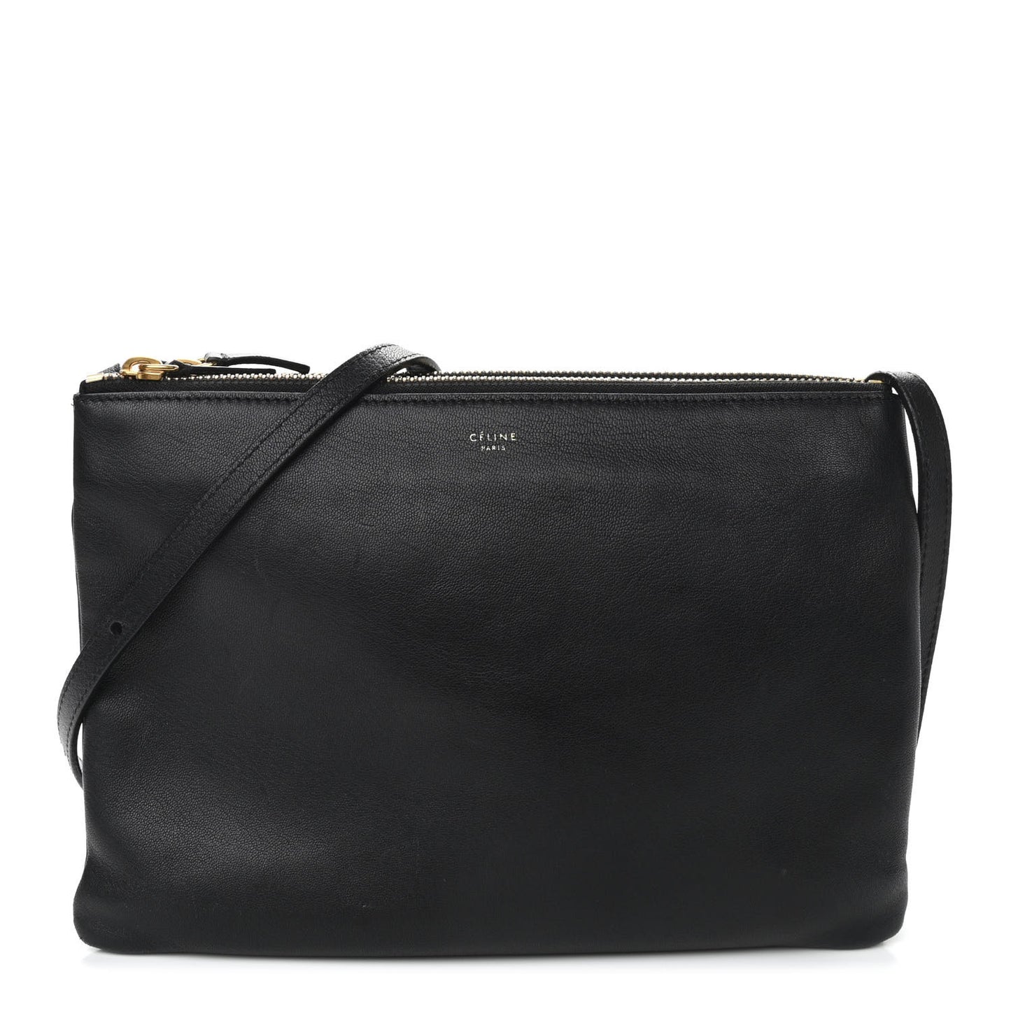 Lambskin Large Trio Crossbody Bag Black