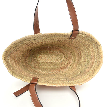 Loewe Raffia Basket Tote Bag Natural Tan Orange 5 of 10
