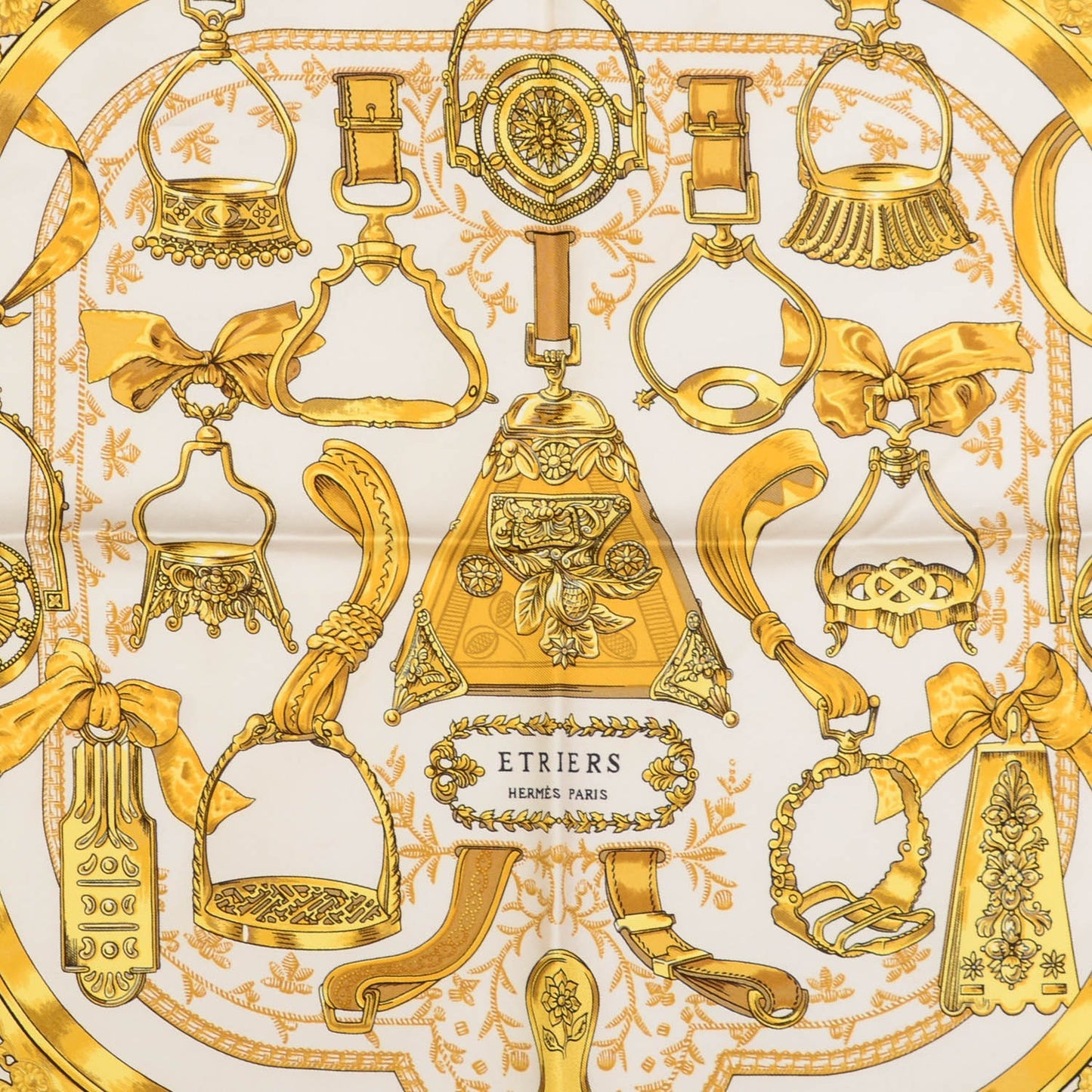 Silk Etriers Stirrups Pocket Square Scarf