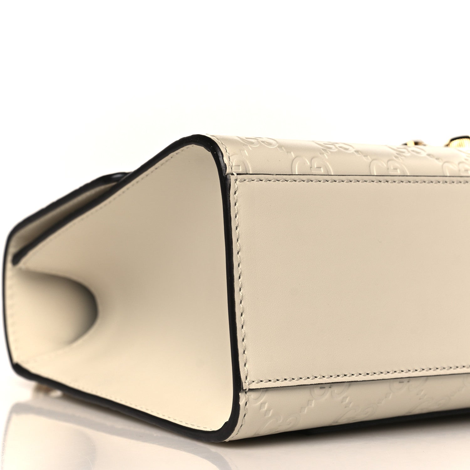 Gucci Guccissima Medium Padlock Shoulder Bag Mystic White 8 of 10