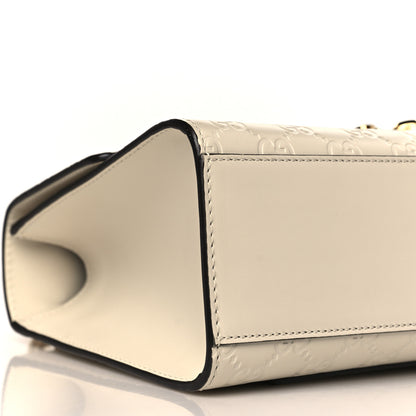 Gucci Guccissima Medium Padlock Shoulder Bag Mystic White 8 of 10