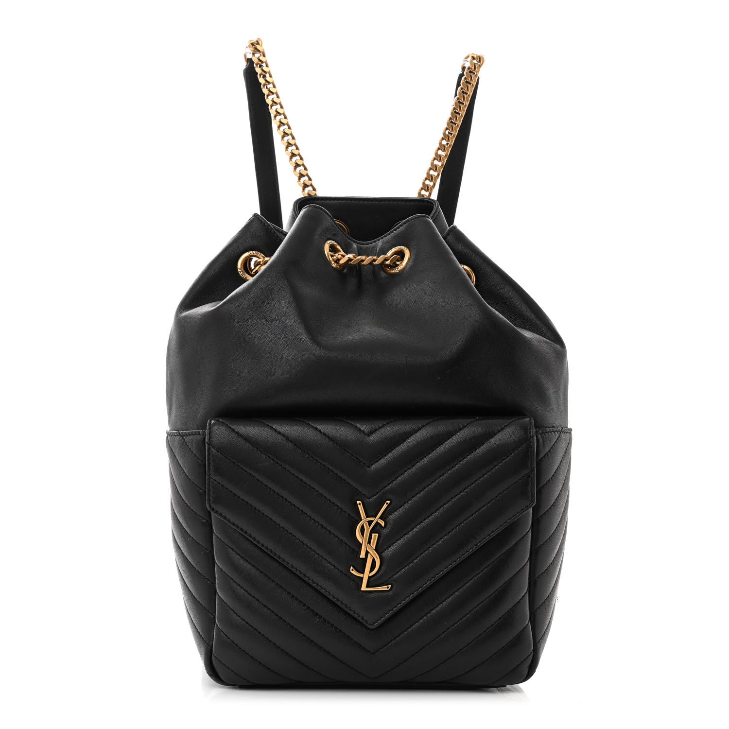 Saint Laurent Lambskin Matelasse Monogram Joe Backpack Black 1 of 14