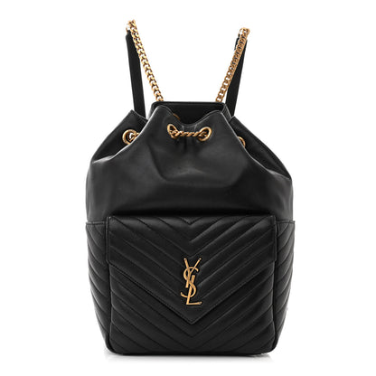 Saint Laurent Lambskin Matelasse Monogram Joe Backpack Black 1 of 14
