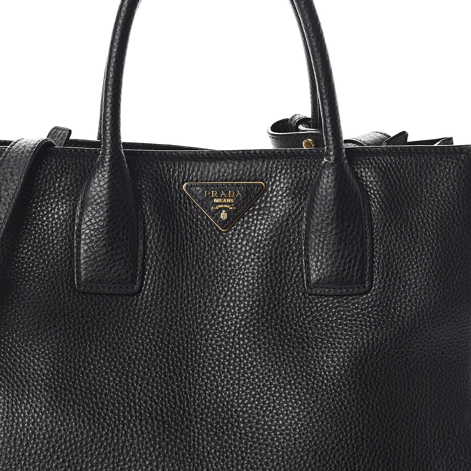 Prada Vitello Daino Tote Black 6 of 8