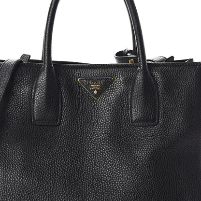 Prada Vitello Daino Tote Black 6 of 8