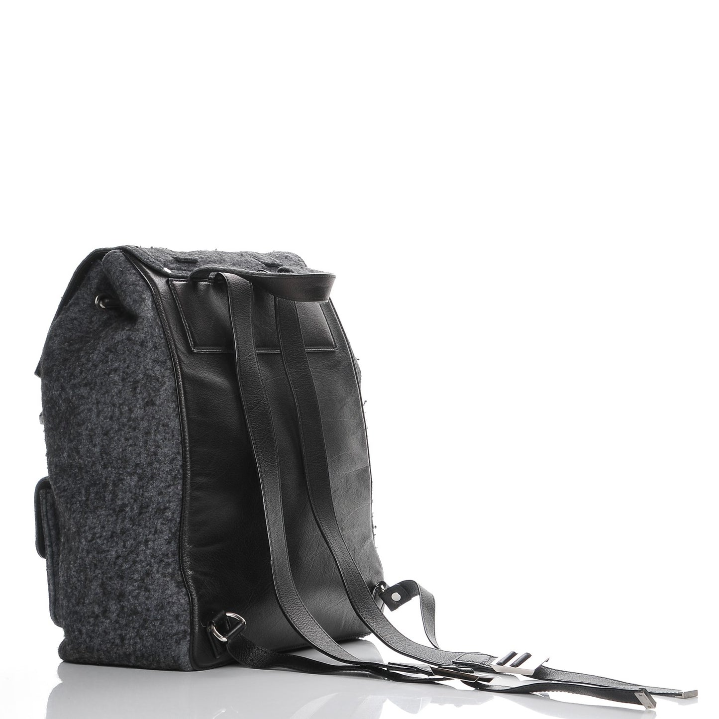 Melange Felted Wool PS1 Backpack Charcoal Black