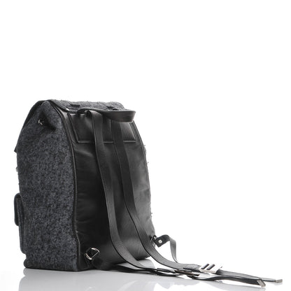 Proenza Schouler Melange Felted Wool PS1 Backpack Charcoal Black 3 of 9