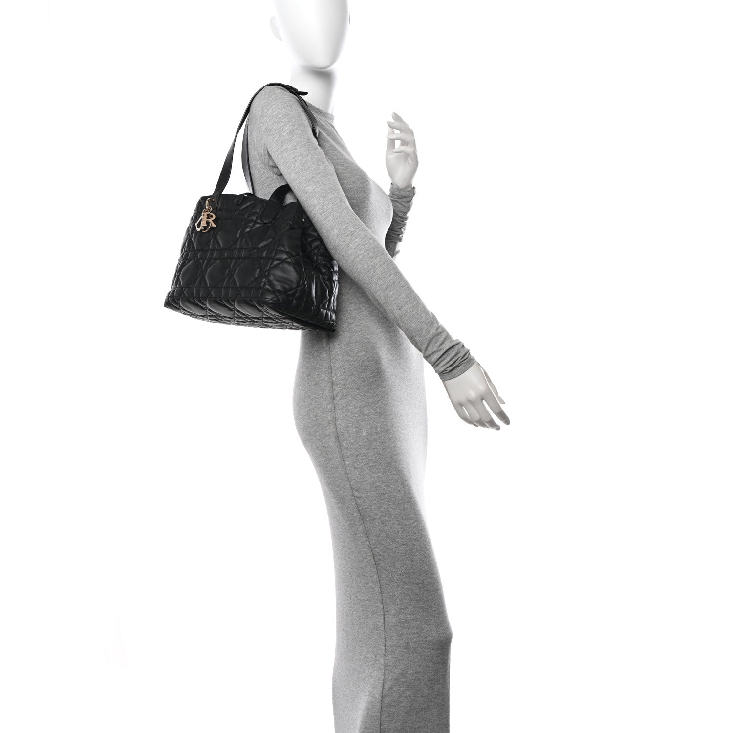 Christian Dior Calfskin Macrocannage Medium Toujours Black 2 of 12