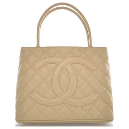 Chanel Caviar Quilted Medallion Tote Beige 1 of 9