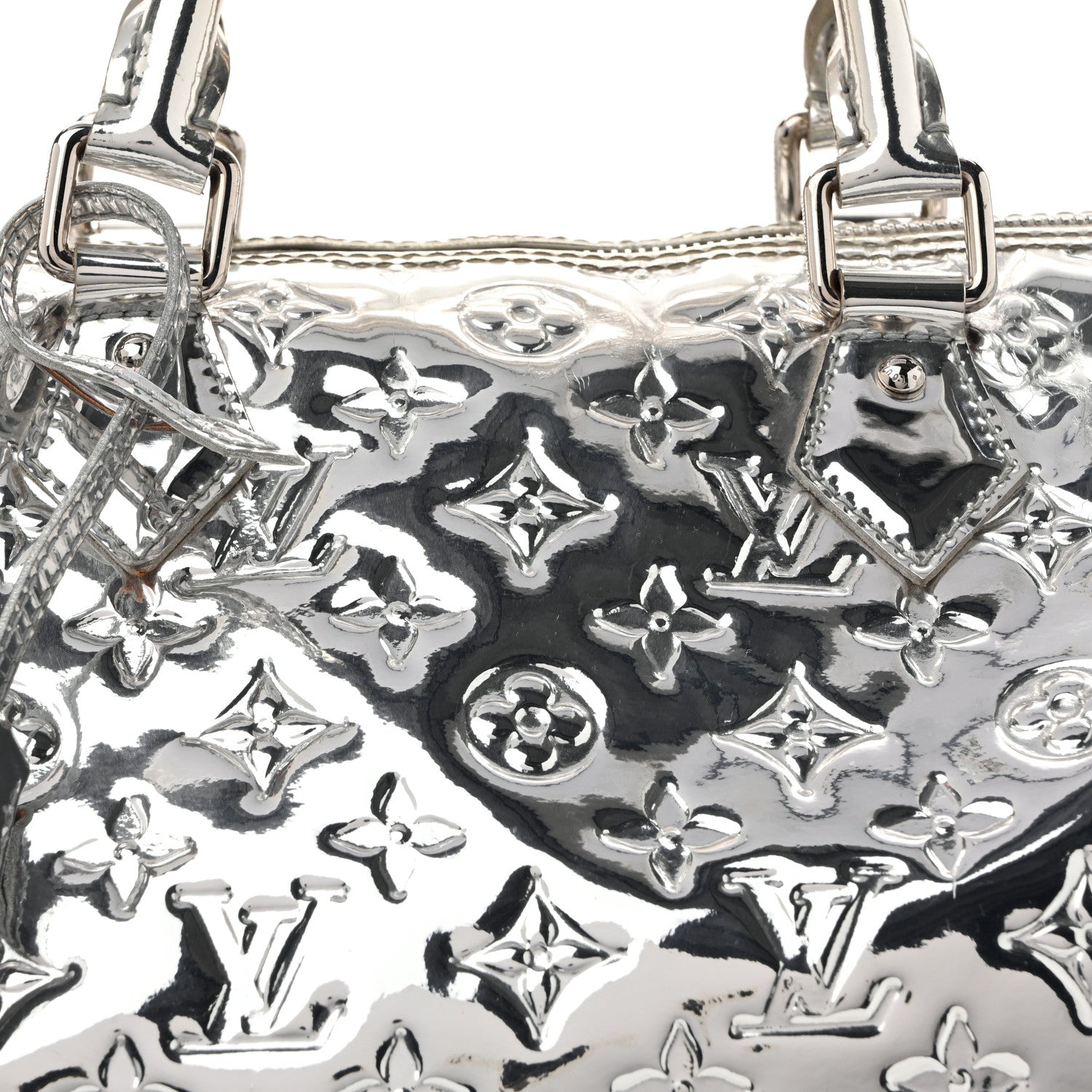 Louis Vuitton Monogram Miroir Speedy 30 Silver 9 of 16