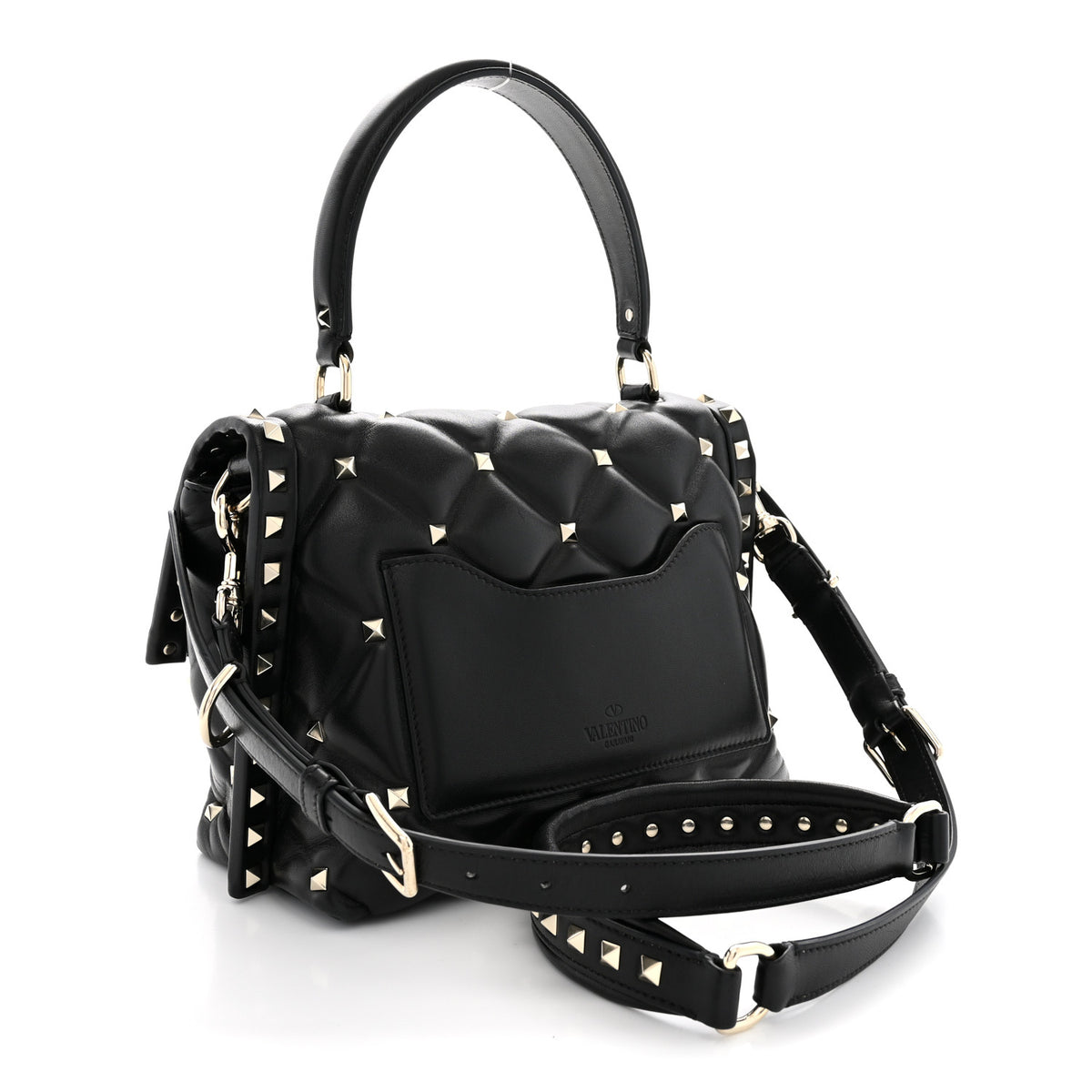Valentino Garavani Nappa Medium Candystud Top Handle Bag Black 3 of 10