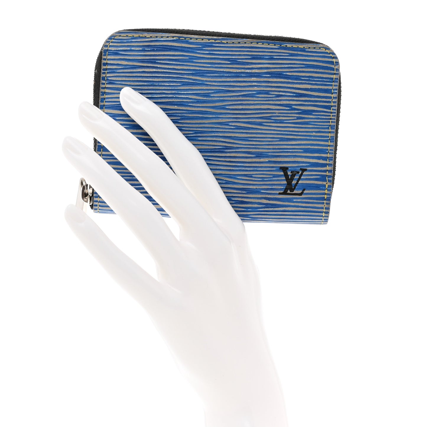 Epi Zippy Coin Purse Denim Light