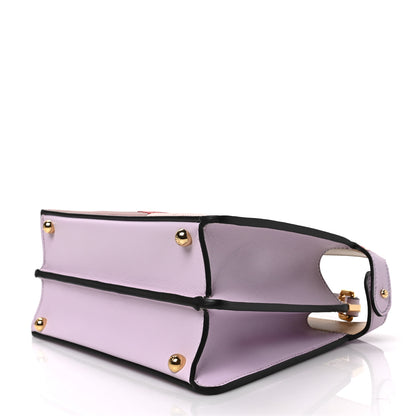 Fendi Vitello Seta Shiny Nappa Dancing Girls Inlay Small Peekaboo I SEE U Satchel Anemone Multicolor 16 of 17
