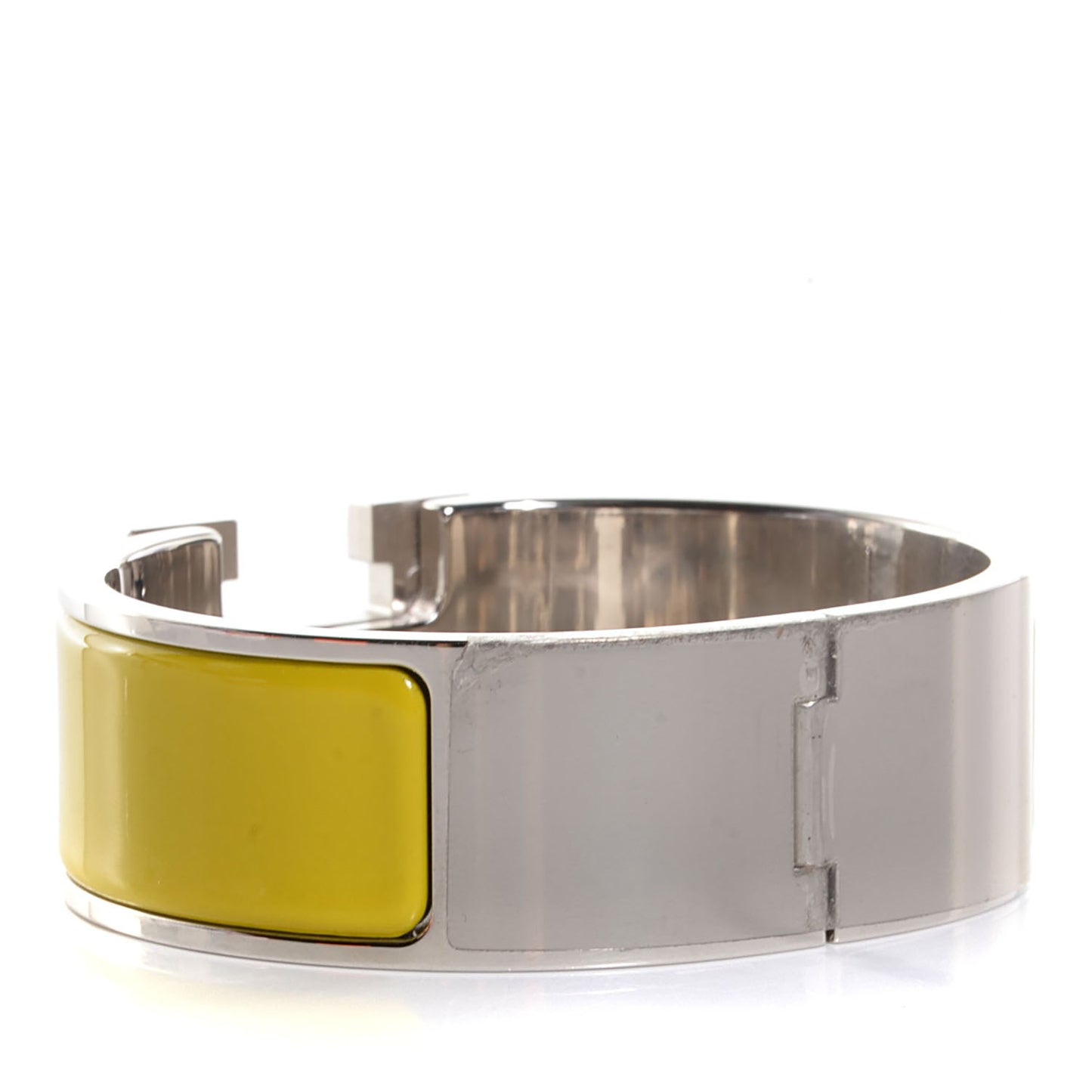 Enamel Clic Clac H Wide Bracelet PM Chartreuse