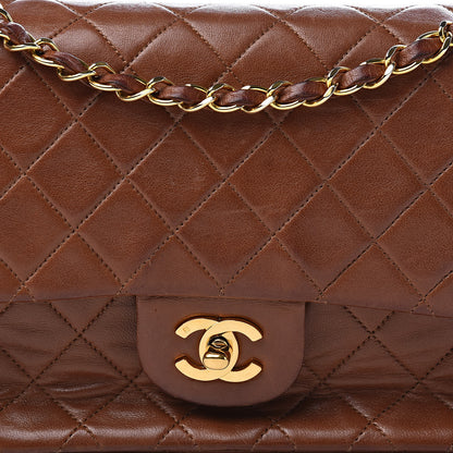 Chanel Lambskin Quilted Medium Double Flap Brown 17 of 17