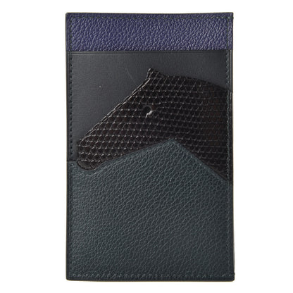 Hermes Polished Lizard Evercolor Sombrero II Les Petits Chevaux Card Holder Cypress Black Bleu Obscur Encre 1 of 8