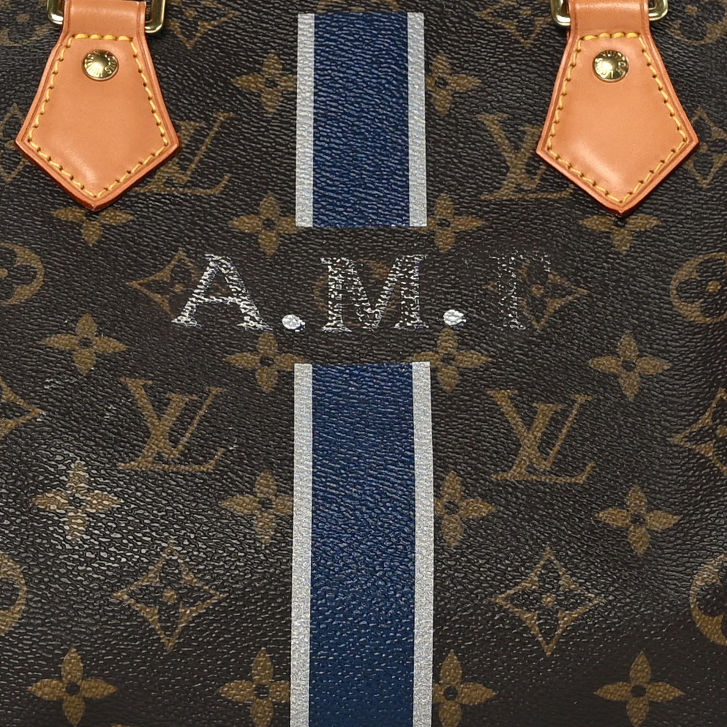 Monogram My LV Heritage Speedy Bandouliere 30 Blue Marine Gris