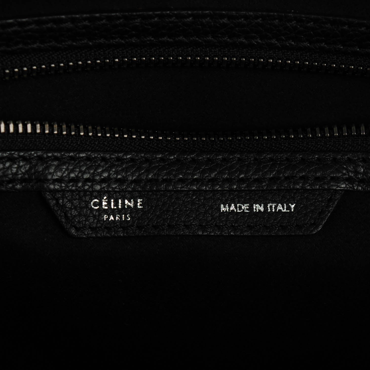 Celine Drummed Calfskin Medium Luggage Black 6 of 8