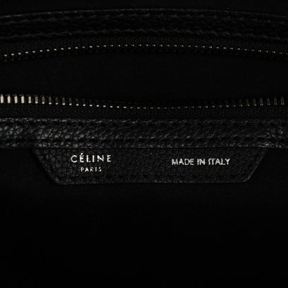Celine Drummed Calfskin Medium Luggage Black 6 of 8