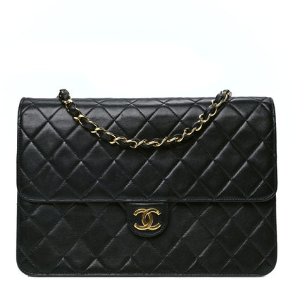 Chanel Lambskin Quilted Medium Single Flap Black 1 of 4