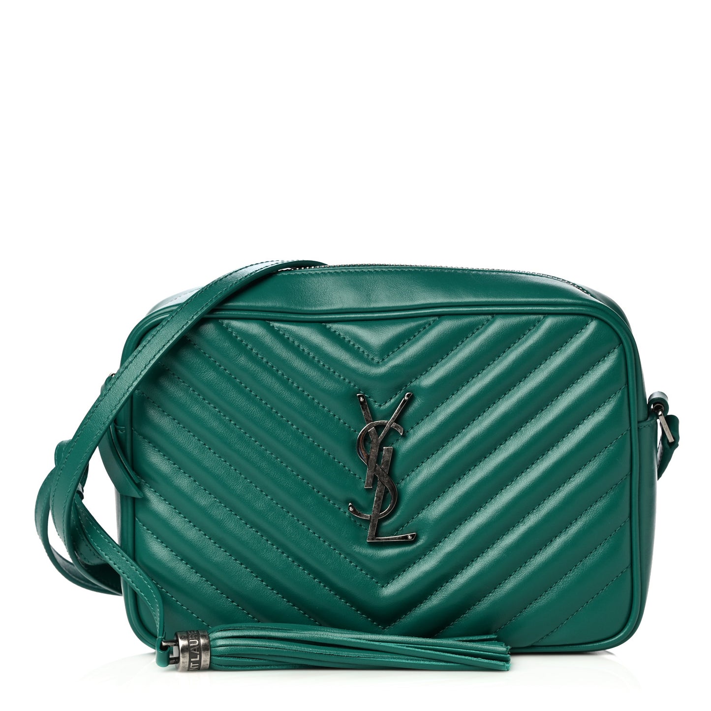 Calfskin Matelasse Monogram Lou Camera Bag Green