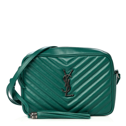 Saint Laurent Calfskin Matelasse Monogram Lou Camera Bag Green 2 of 8