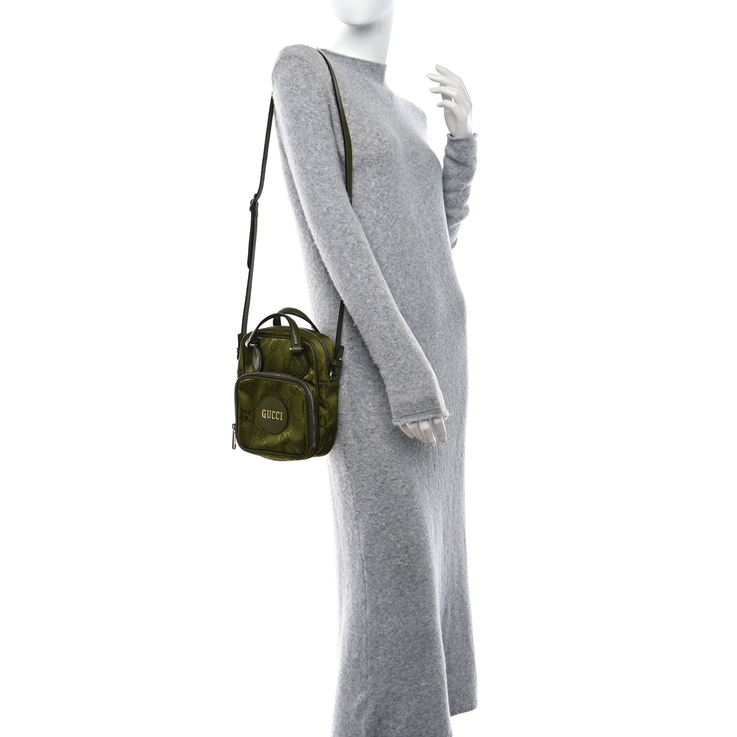 Econyl Nylon Monogram Off The Grid Shoulder Bag Juniper Green