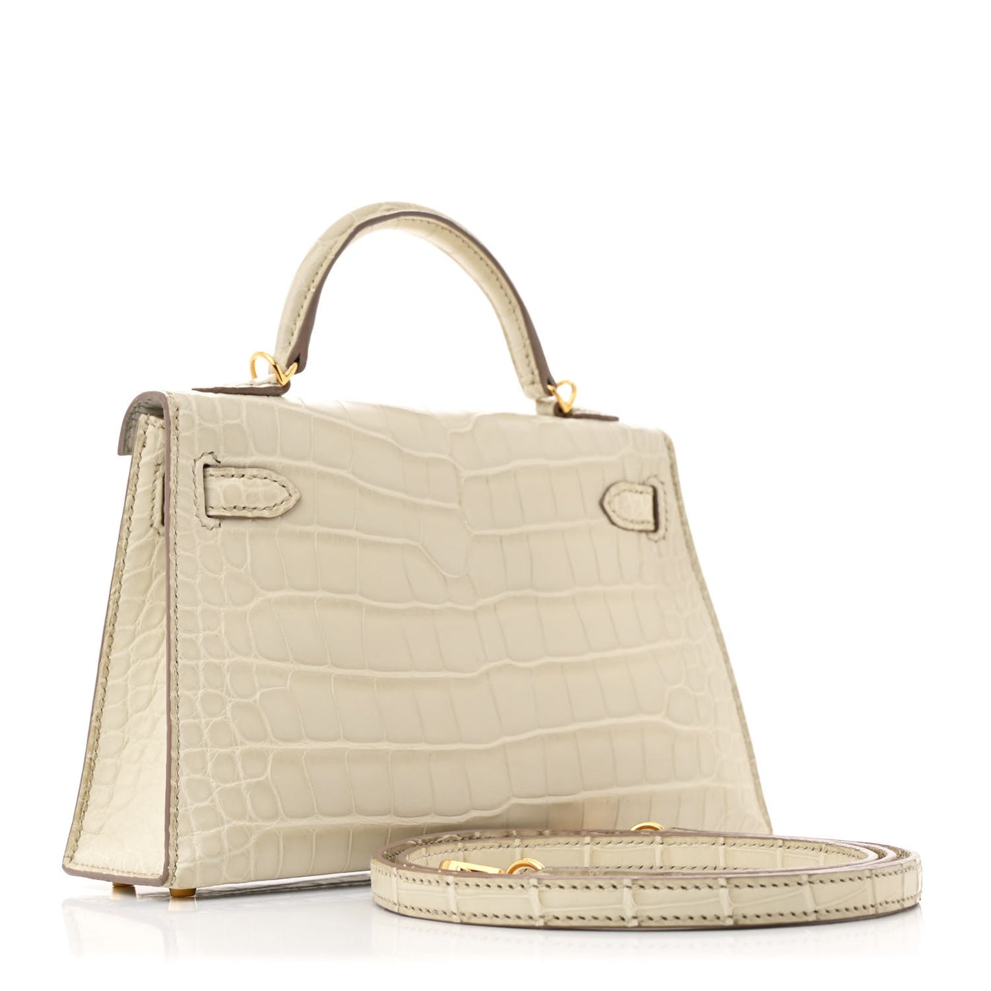 Matte Alligator Mini Kelly Sellier 20 Beton