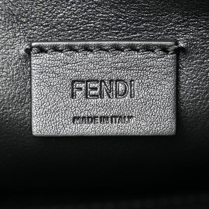 Fendi Shearling Vitello Dolce Macro FF 1974 Mini Baguette Tobacco Black 6 of 10
