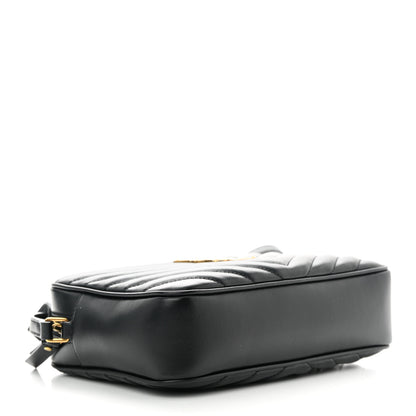 Saint Laurent Calfskin Matelasse Monogram Lou Camera Bag Black 4 of 11