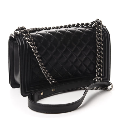 Chanel Lambskin Quilted Medium Boy Flap Black 3 of 11