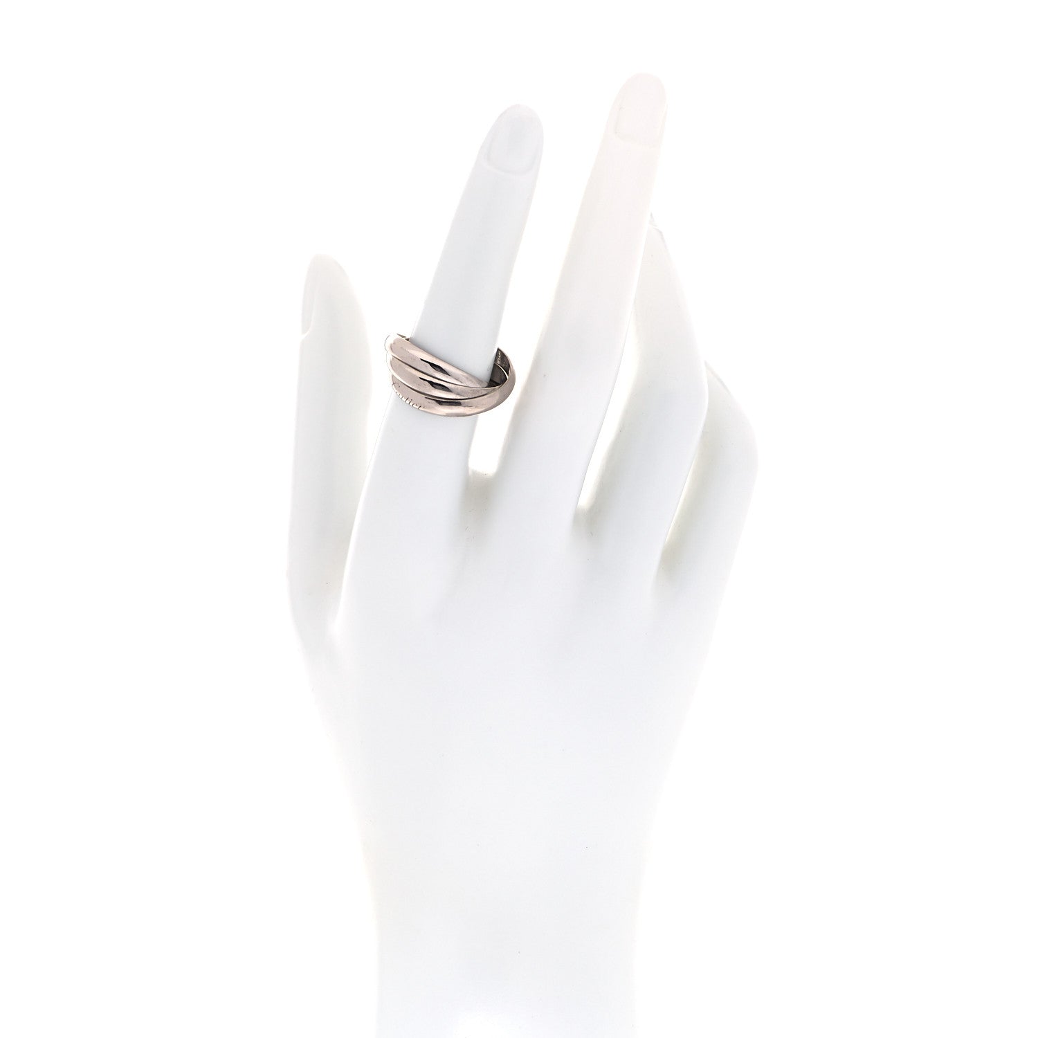 Cartier 18K White Gold Classic Trinity Ring 57 8 2 of 4