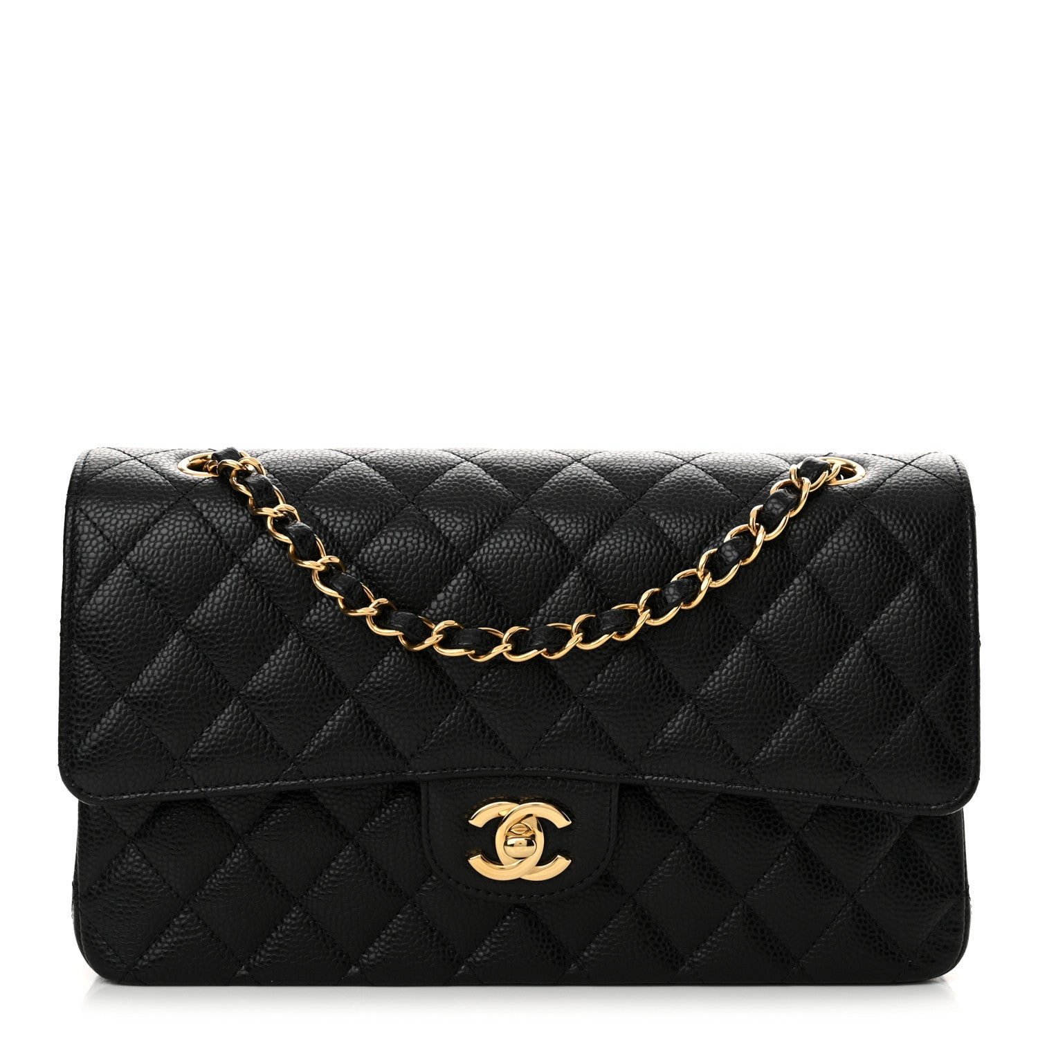 Chanel Caviar Quilted Medium Double Flap Black 1 of 12
