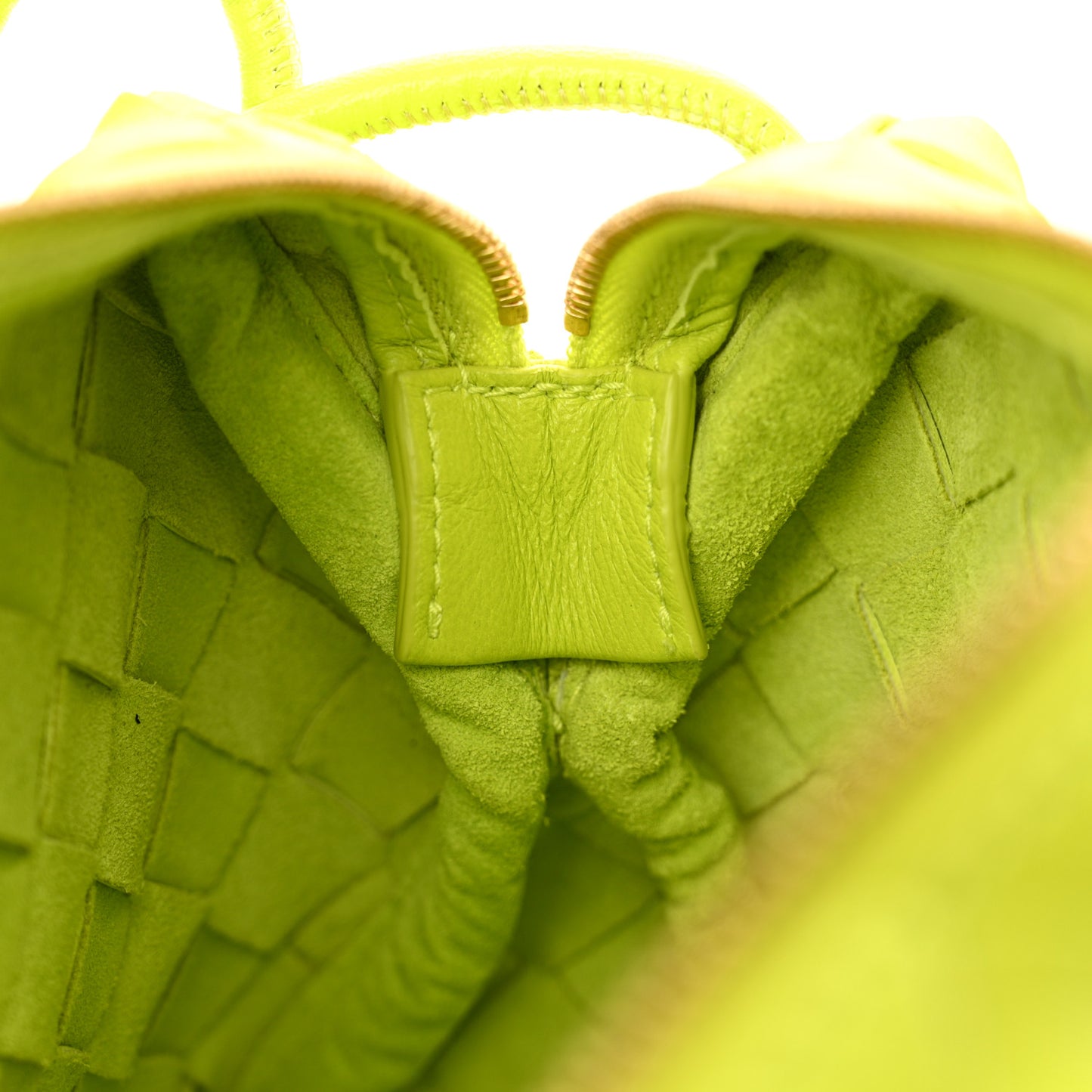 Nappa Intrecciato Mini Loop Camera Bag Acid Kiwi