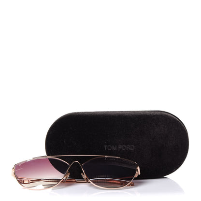 Tom Ford Jacquelyn 02 Aviator Sunglasses TF563 Rose Gold 9 of 9