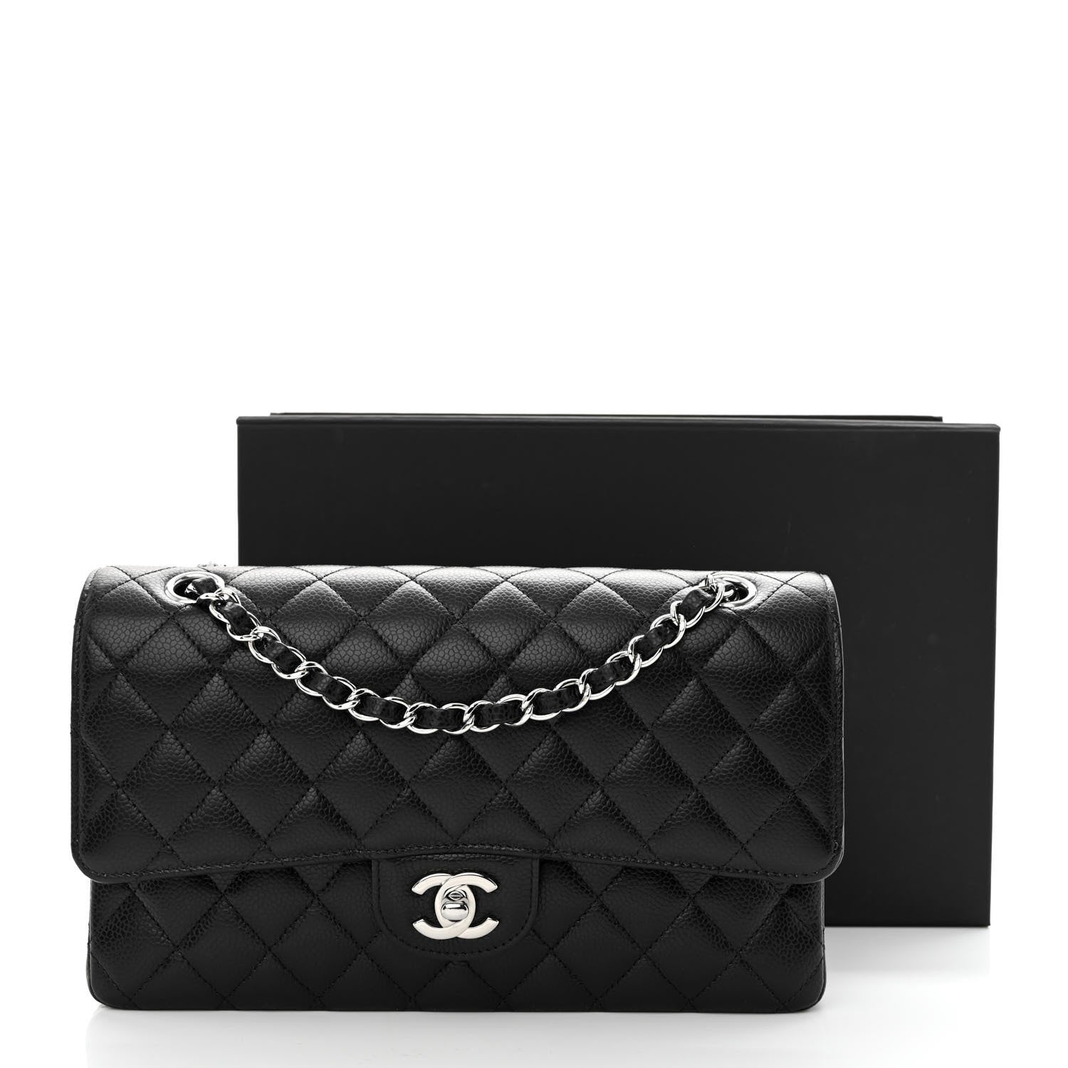 Chanel Caviar Quilted Medium Double Flap Black 11 of 11