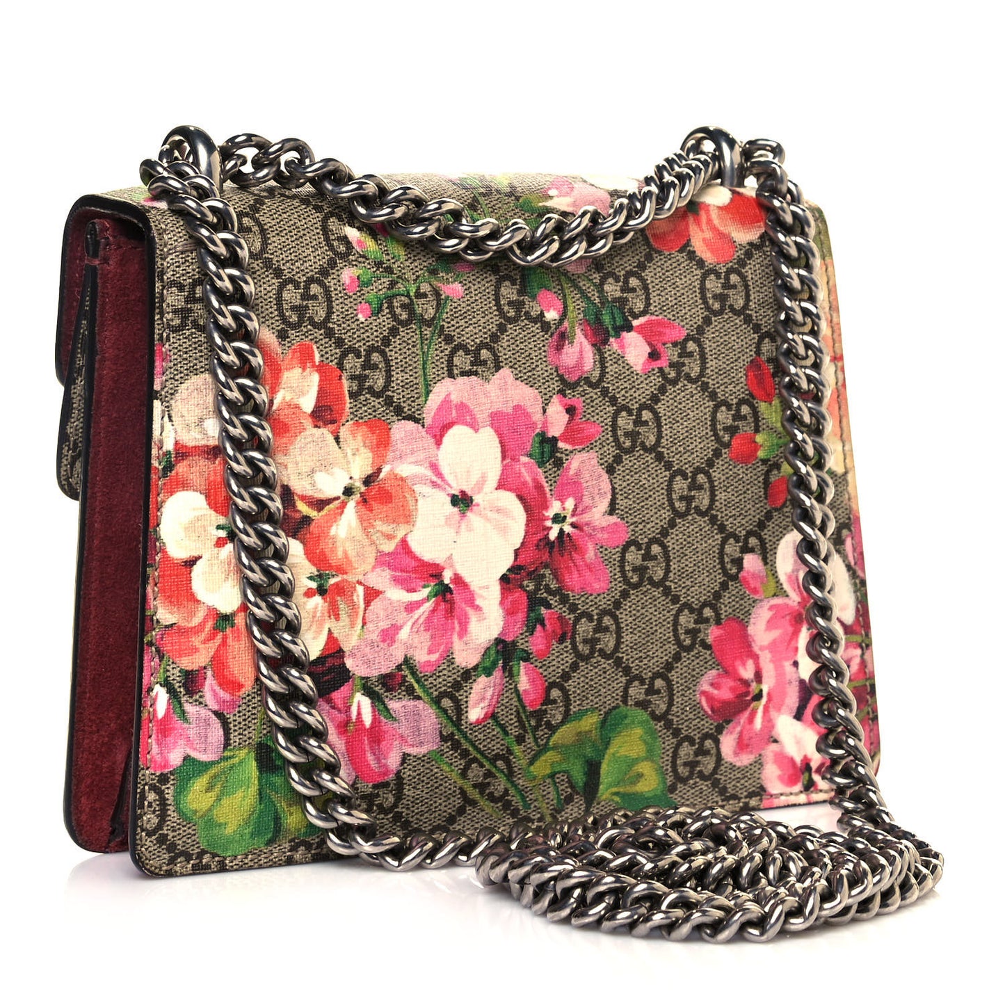GG Supreme Monogram Blooms Mini Dionysus Shoulder Bag Beige Multicolor Dry Rose