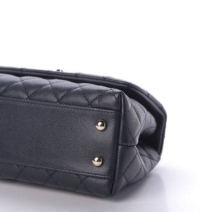 Chanel Caviar Quilted Mini Coco Handle Flap Navy 7 of 9