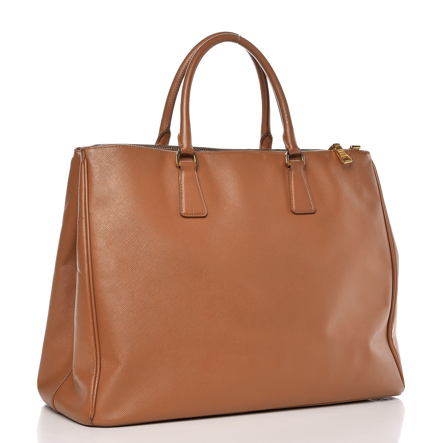 Prada Saffiano Lux Extra Large Galleria Double Zip Tote Caramel 3 of 18