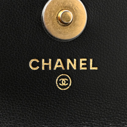 Chanel Lambskin Quilted Pearl Crush Clutch With Chain Black 6 of 12