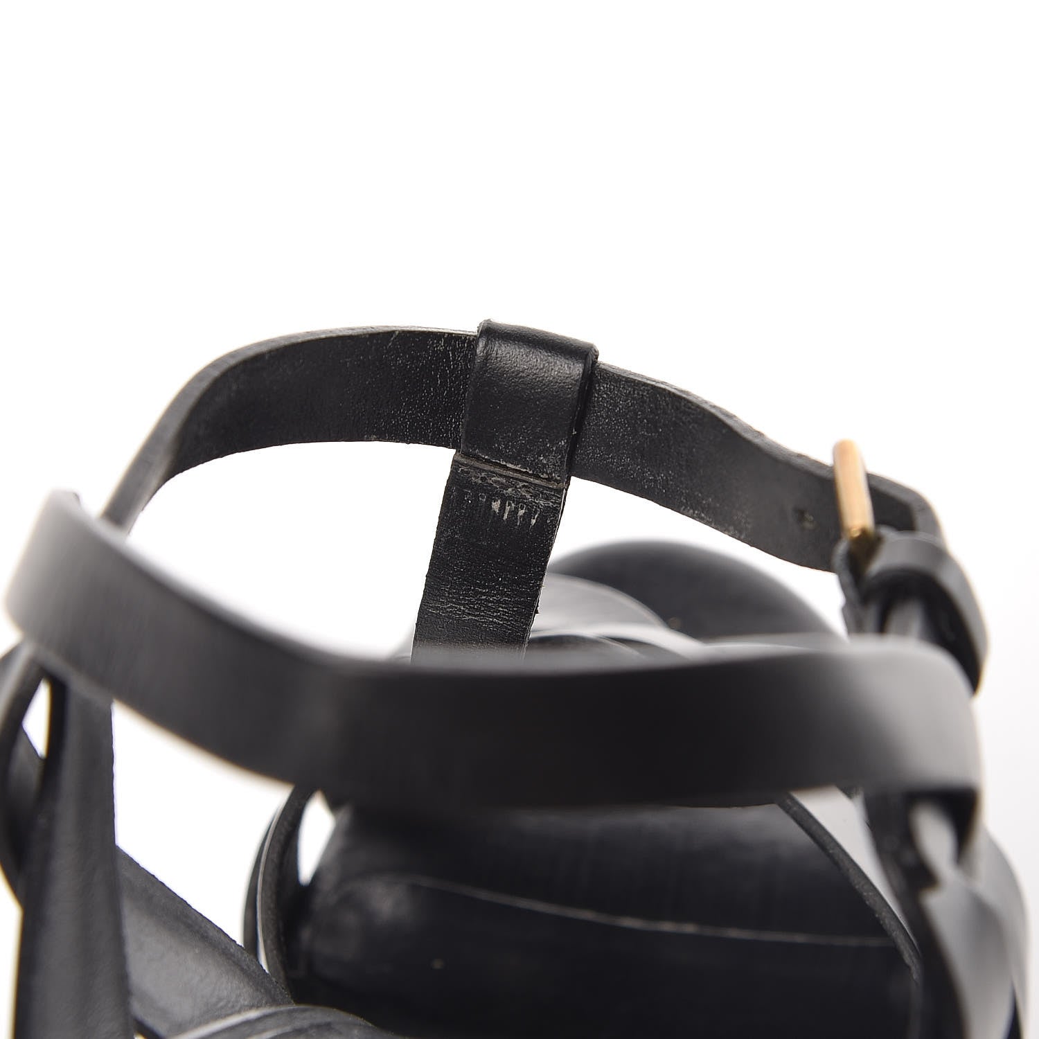 Saint Laurent Calfskin Tribute 105 Platform Sandals 37.5 Black 13 of 13