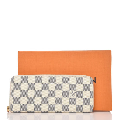 Louis Vuitton Damier Azur Clemence Wallet Rose Ballerine 8 of 8
