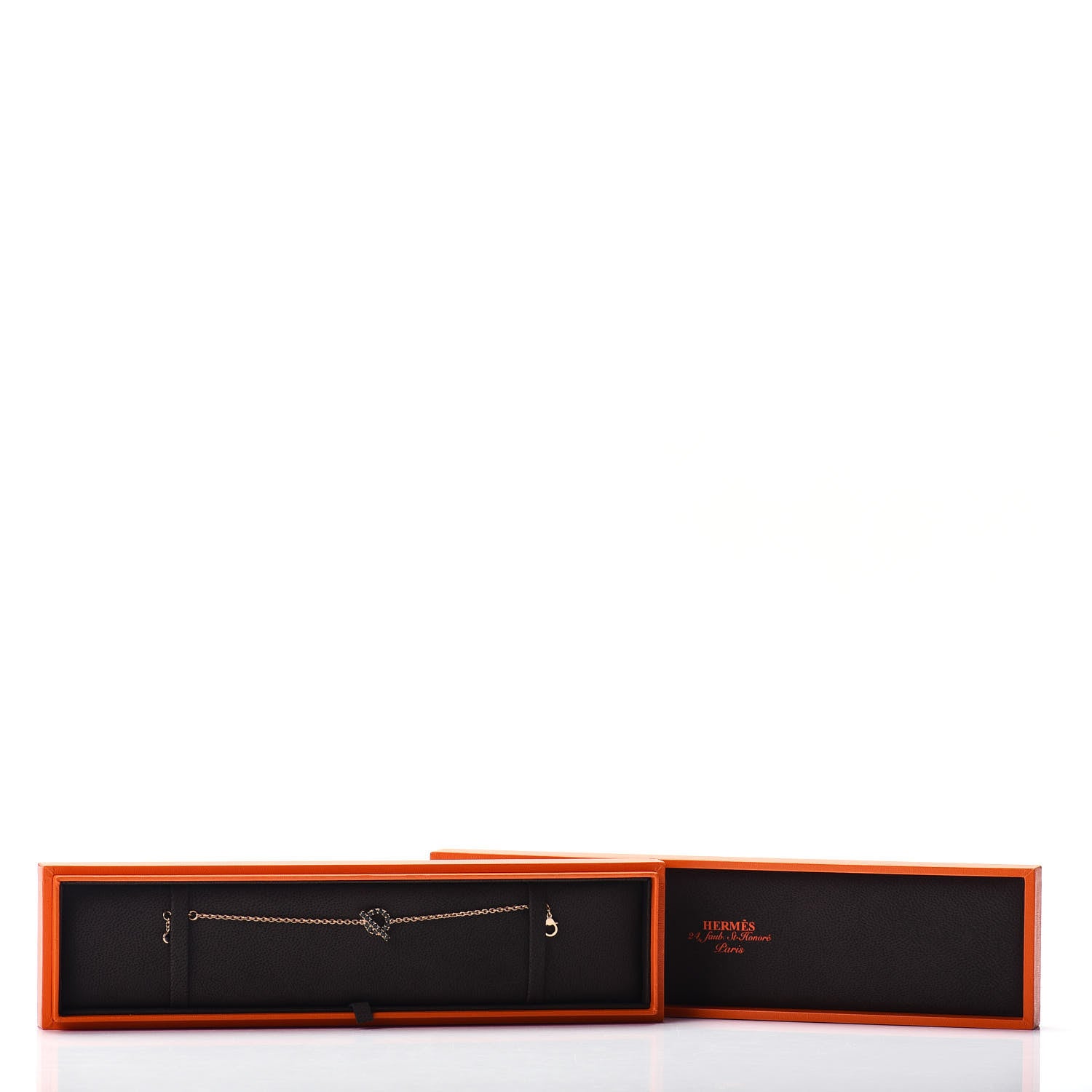 Hermes 18K Rose Gold Black Spinel Finesse Bracelet SH 5 of 5