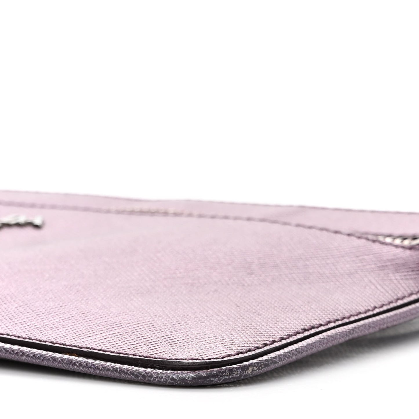 Metallic Saffiano Lux Crossbody Bag Mirtillo