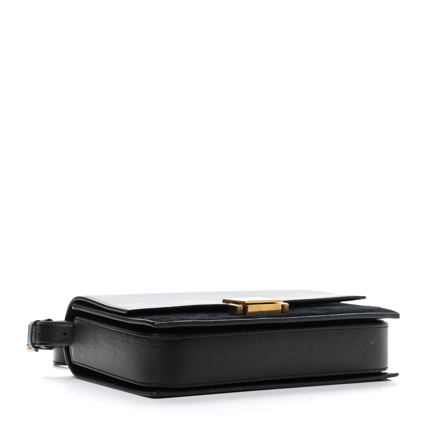 Smooth Calfskin Suede Medium Bellechasse Black